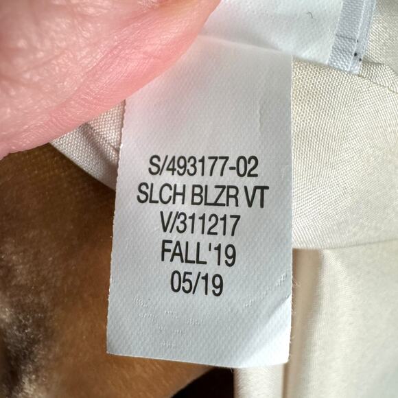 Banana Republic Mustard Yellow Velvet Velour One Button Blazer Women's Size 4 - Picture 10 of 10